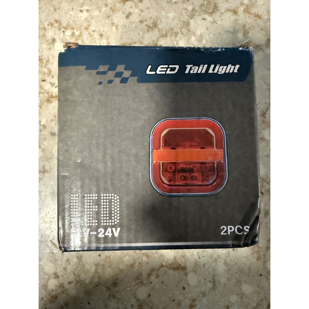 LED Tail Light Pair 12V-24V Waterproof IP67 Truck Trailer Lamp SQ-080 2PCS Set